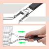 1pc Folding Portable BBQ Grill Basket    Stainless Steel BBQ Rack With Removable Handle for Meat, Steak, Shrimp, Vegetable