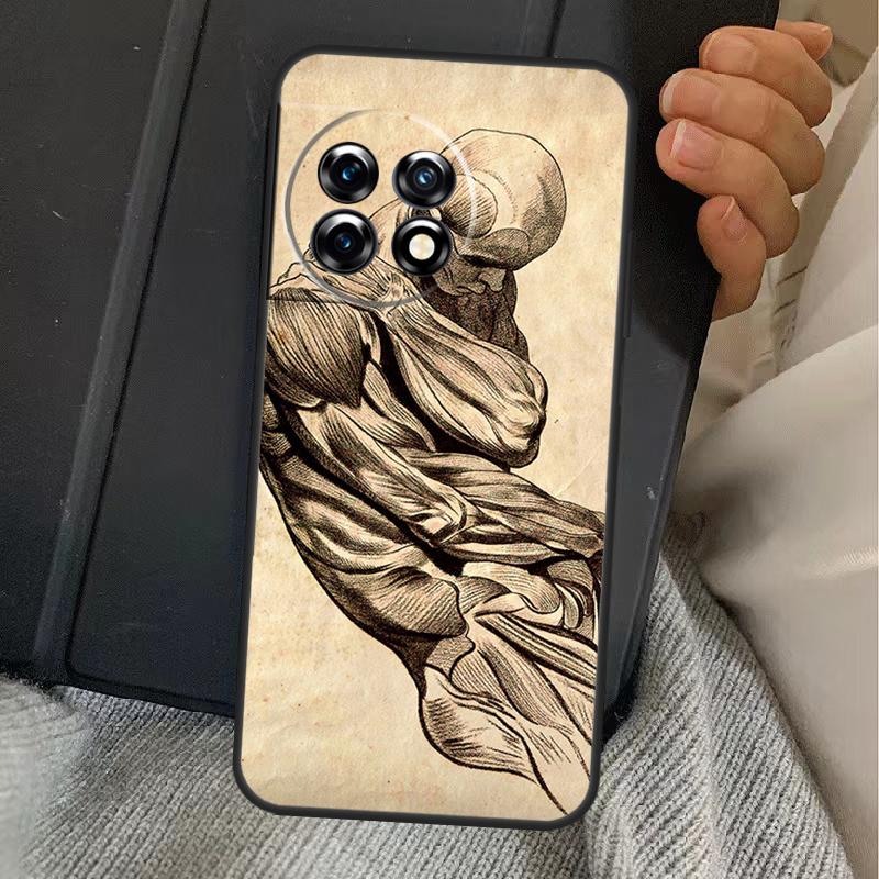 Human Anatomy Case For OnePlus 13R 12R 10R 13T 10T 8T 15 13 12 11 Nord CE 4 3 2 Lite N20 N30 Nord 5 Cover