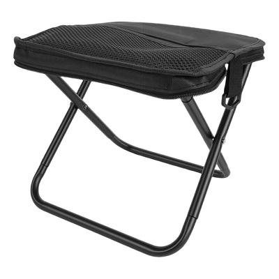 Folding Stool Bag Portable Outdoor Foldable Stool with Shoulder Strap for Traveling Camping Black Small Size