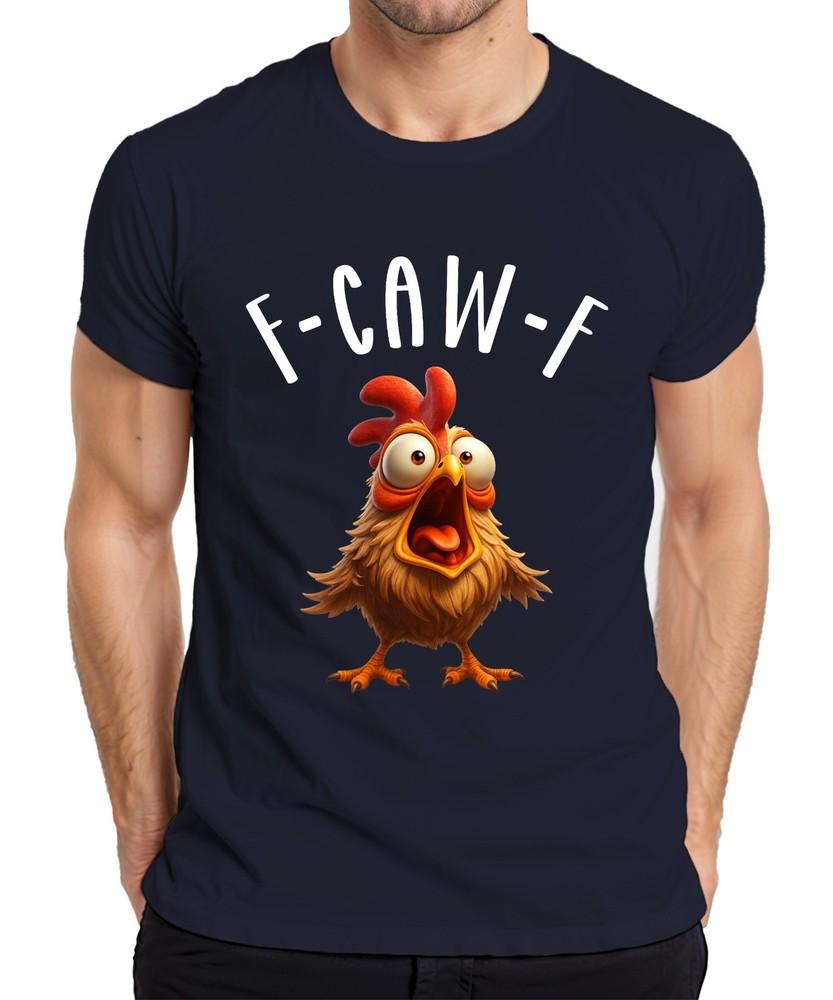 FCawF Funny Cartoon Chicken Crazy Farm Humor Funny Unisexs TShirt S