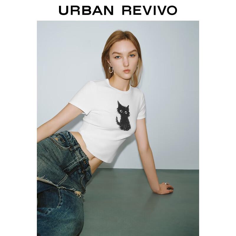 UR Women s Cute Pet Print Slim Fit Short Sleeve T-Shirt L