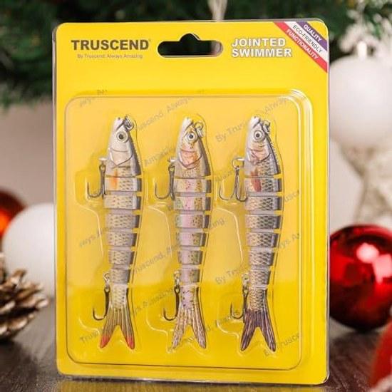 TRUSCEND Swim Max Isca de Pesca Ganchos BKK captura fácil movimento trêmulo vibração som de chocalho borbulhando feita de fibras Dyneema de alta resistência adequada vários peixes