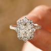 Luxurious Sparkling Zircon Square Women's Ring, Exquisite and Fashionable Wedding Banquet Jewelry Accessories