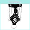 Heavy Metal Skull Finger Bracelet With Alloy Material And Rivet Accents For Punk Rock Style