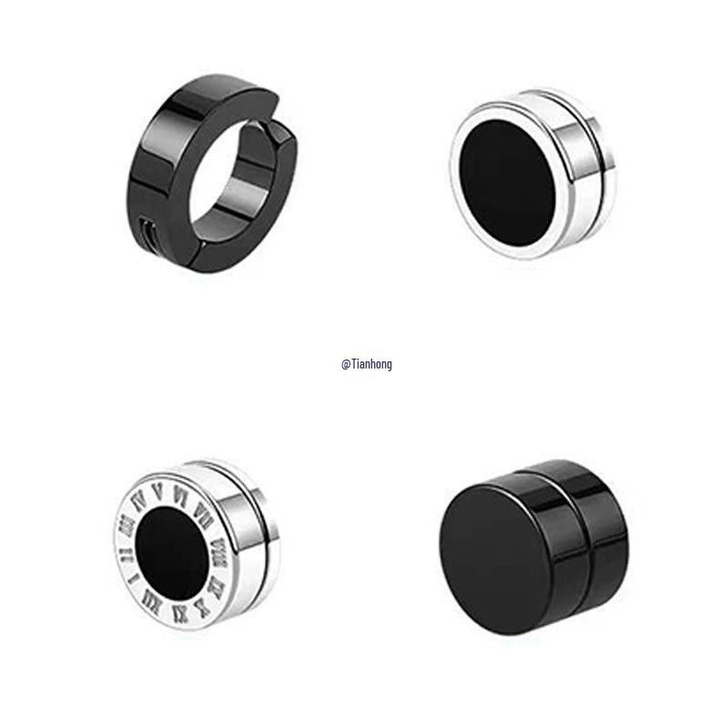 Trendige magnetische Titanstahl-Ohrclips für Jungen und Männer - Kein Piercing erforderlich