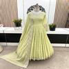 Embellished Anarkali Suit with Dupatta - Available In Beige and Pistachio Green