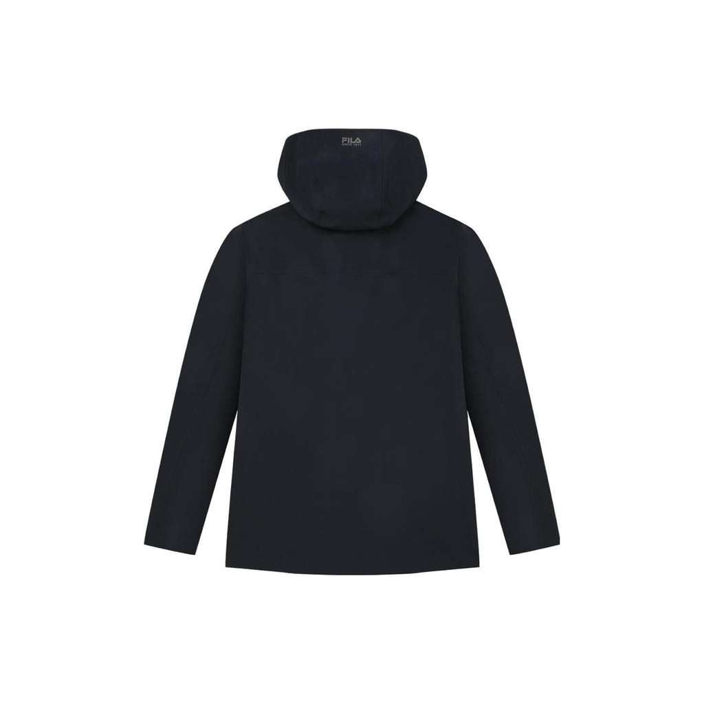 Fila Solid Color Hooded Knit Jacket With Lining Men Jackets Legendary-Blue F11M341507FNV