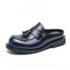 Men's Shoes Large Size Summer New Casual Leather Shoes Fashion Men's Half Drag Leather Shoes Trend Foot Bag Head Leather Drag