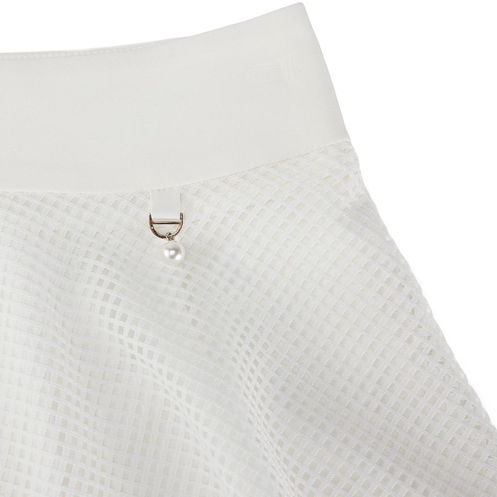 FAIRLIAR GOLF Mesh Double Flare Skirt (White)