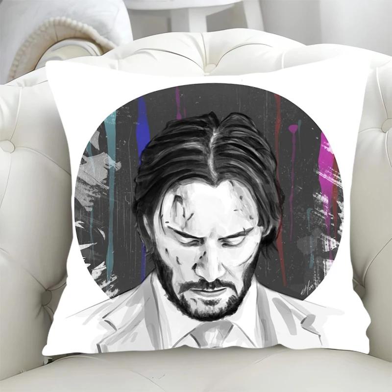 Sofa Cushion Cover 45x45cm John Wick Pillowcase 45*45 Pillow Cases for Bed Fall Decor Decorative Pillowcases 40x40 Lounge Chairs