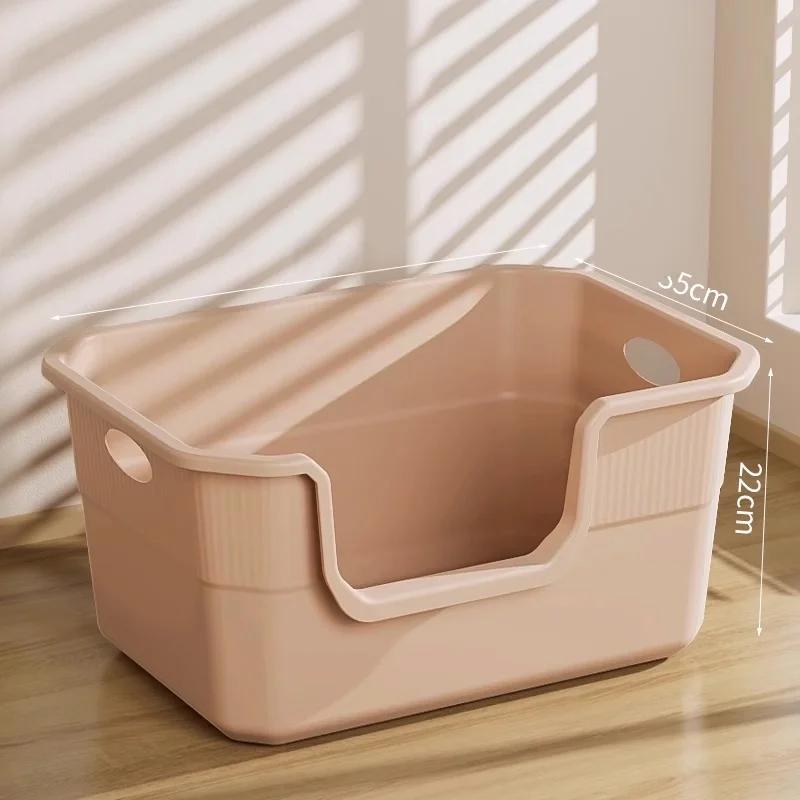 

For Extra Large Open-Top Litter Box Anti-Spla Baby Toilet Special Deodorant Litter Tray For S Pet Supplies