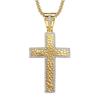 Hip Hop Iced Out CZ Großer Großer Kreuz Anhänger Halskette Männlich Goldfarbe Edelstahl Christliche Halskette für Männer Religiöser Schmuck