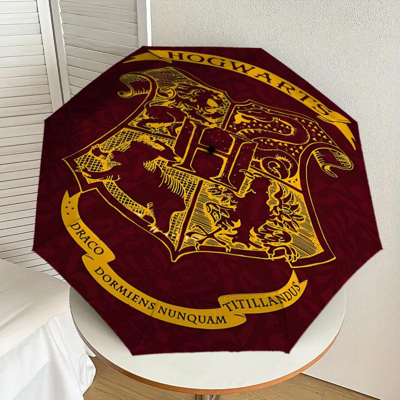 1PC Warner Hogwarts Draco Automatic Open/Close Umbrella with Windproof, 13-Rib Sturdy Canopy, Durable Ribs1230A