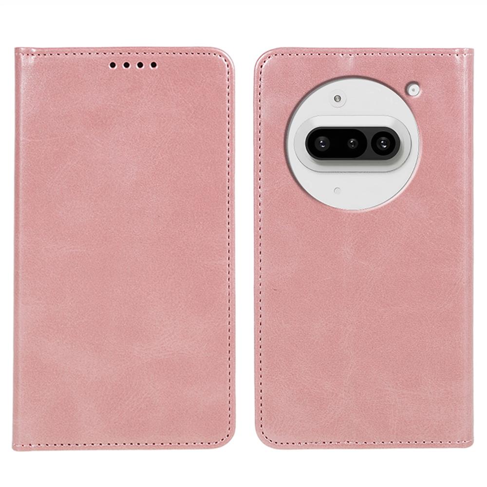 

Ні за що Телефон (3а) Чохол Міцний Магнітний Шкіряний Чохол для Телефону Текстура Теляти Rose Gold