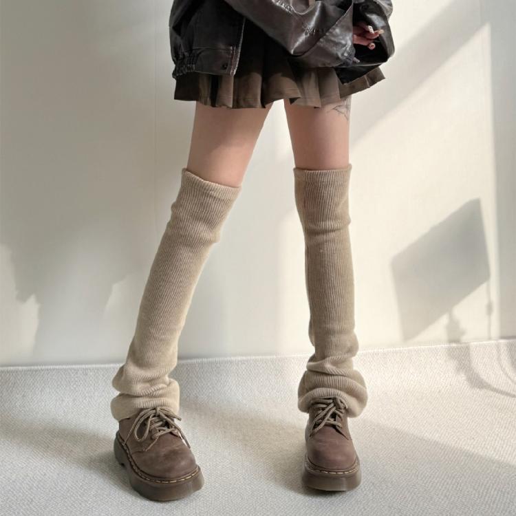 Womens Lolitas Knit Long Socks Leg Warmers Harajuku Japanese Lovely Boot Socks Warm Winter Ankle Heap Socks Gifts