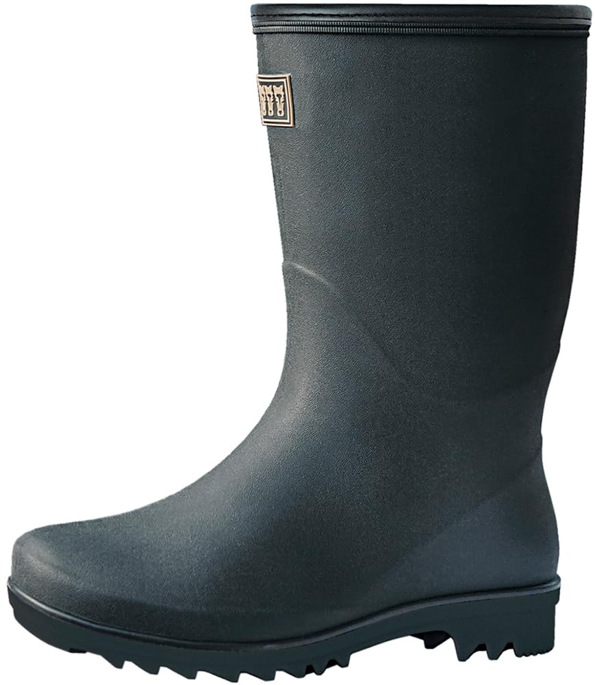 

Rain light for agricultural TPE light cm [Mitsuuma] boots, half-length, cold-resistant, waterproof, lightweight, TPE, one-piece molding, work, work, чорний