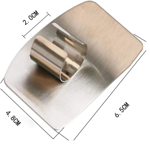 Disenkelubo 2-Pack Stainless Steel Finger Guards for Kitchen Knives, Protect Your Fingers from Knife Cuts, Rust-Proof Finger Guards, Easy to Clean, Sa