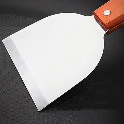 Nerezová kovová špachtle Obracečka Plochý burger Palačinka Pizza Grill Flipper Grilovací nástroje Nádobí na pečení Teppanyaki Grilovací nádoba