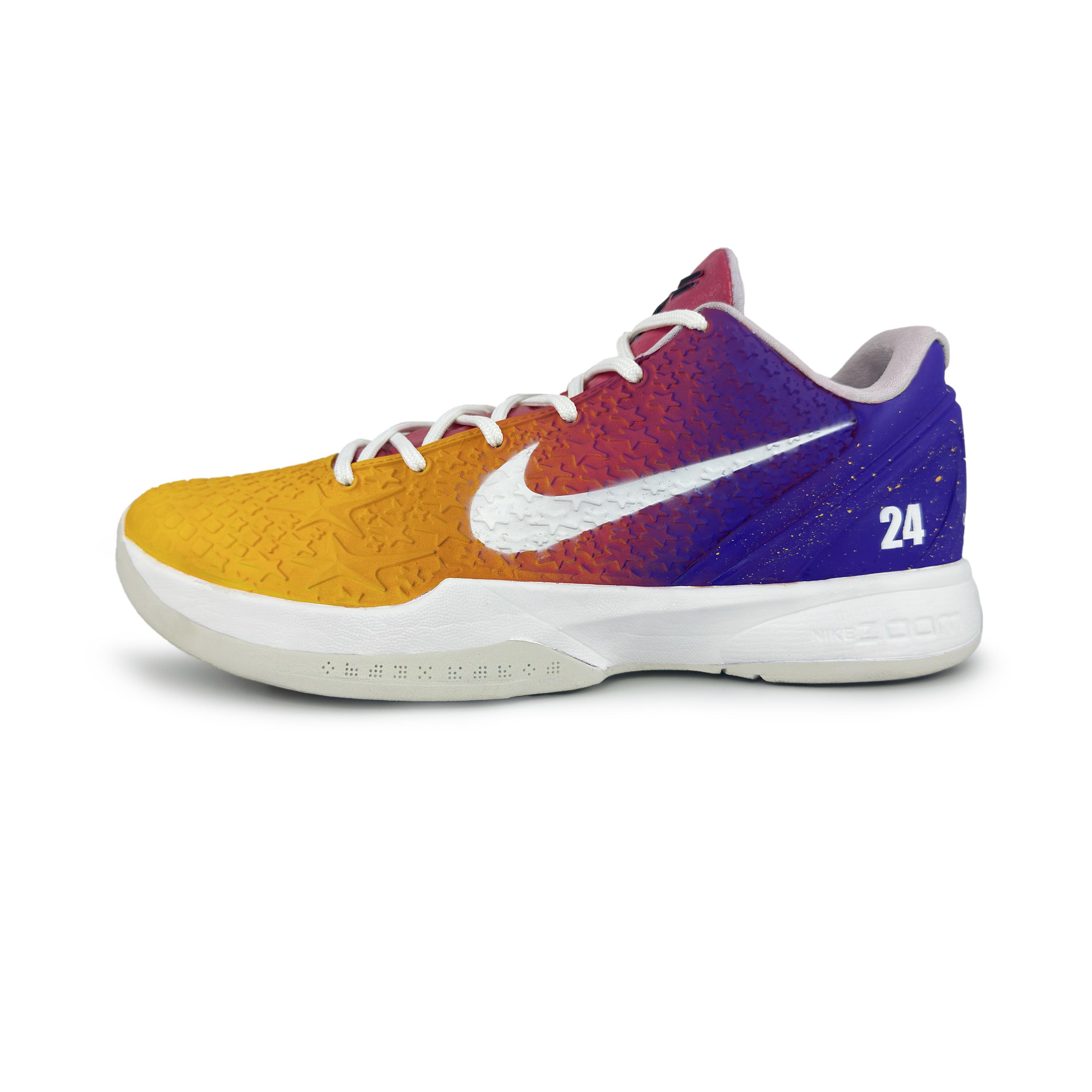 

Nike Zoom Kobe 6 All Star Cushioning Slip Resistant Abrasion Resistant Low top Basketball Shoes Men s Yellow Purple FQ3546-100(Team1076-) 41