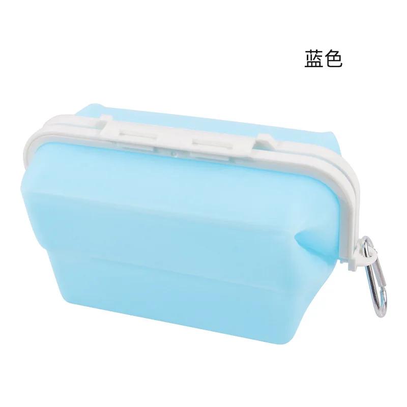 Reusable Silicone Food Storage Box Fresh-keeping Fruits Vegetable Crisper Foldable Storage Bag Refrigerator Microwave Heating 1500ml