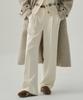 Deuloupisumeon Tosti Brushed Double-Pleat Wide Slacks [Charcoal]