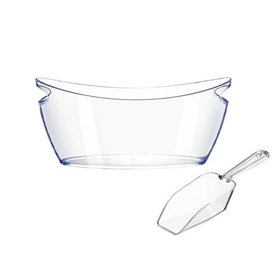 

Ice Bucket 5L Large Capacity Boat Shape Ice Container with Ice Shovel Ice Pail for Party Wine Beer Sets