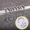 Stainless Steel Roller Ball Shower Curtain Hooks