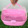 Hamster Carry Case Cage Portable Lightweight Small Animal Carry Case for Outdoor Travel Pink