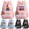 Anime K-Pop Printed Waterproof Backpack Student Teenager Bookbag for Boy Girl Bookbag Schoolbag Women Large Capacity Travel Bag Kid Gift Mochila
