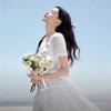 Women's Elegant Round Neck Midi Dress