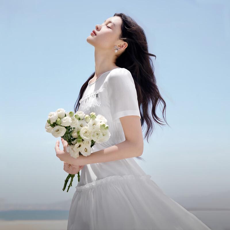 Women's Elegant Round Neck Midi Dress