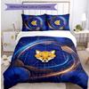 Leicester City Football Printed 3 Pieces Bedding Set, Comfortable Skin Friendly Bedroom Duvet Cover Set