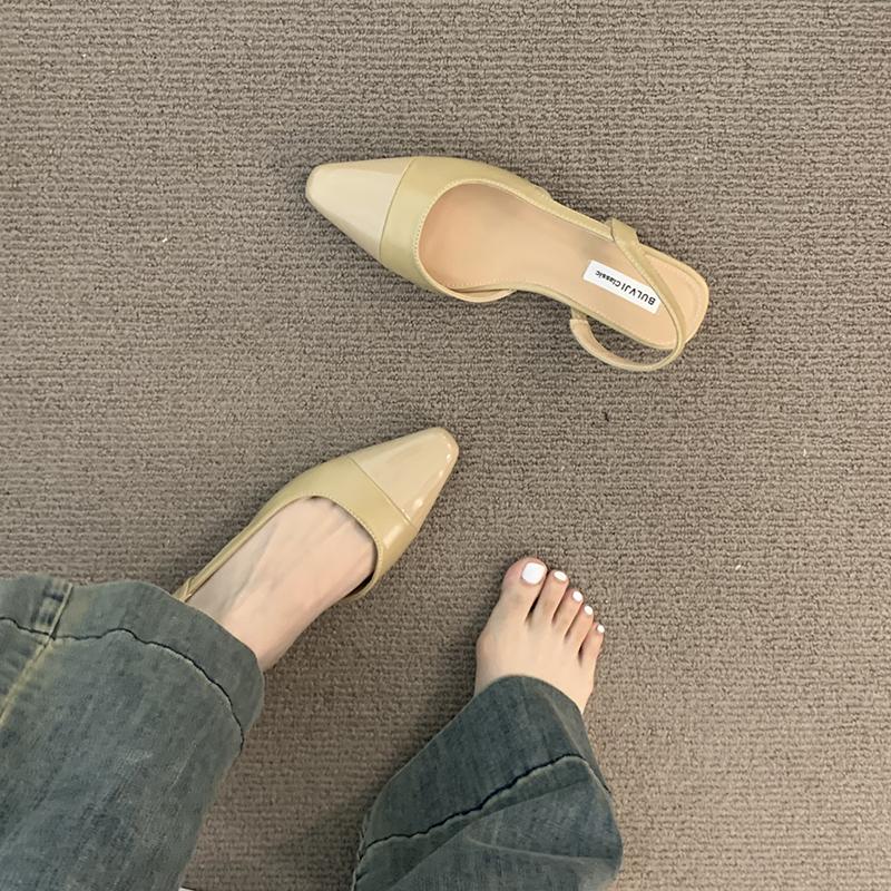 Summer Gladiator Cover Toe Women Sandals Shoes Fashion Shallow Slip On Ladies Casual Low Heel Sandalias