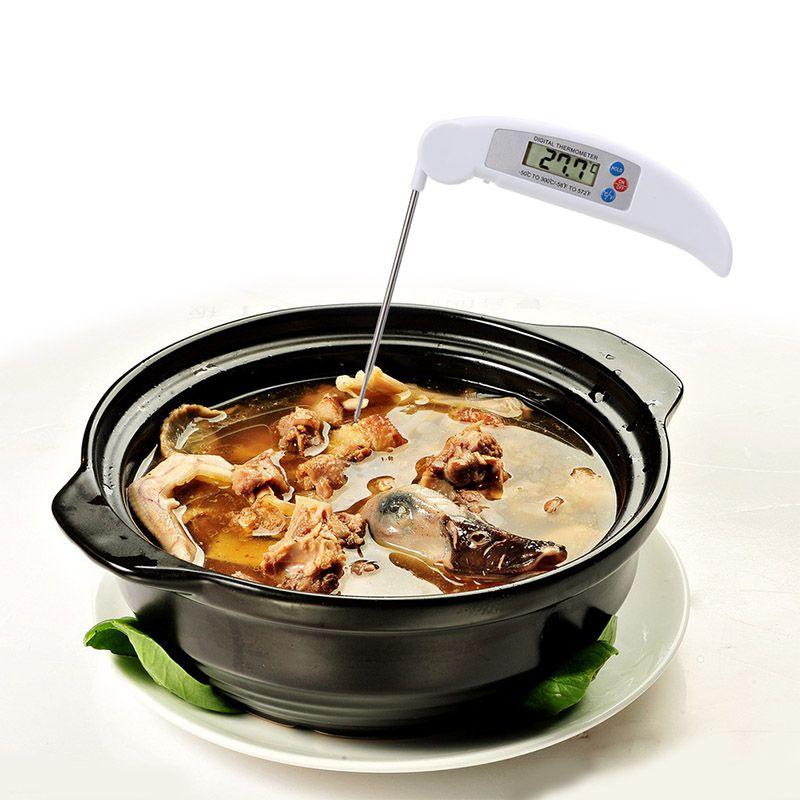 Premium Digital Instant Read Thermometer With Folding Probe For Bbq And Kitchen Cooking