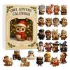Niedliche Tier-Spielzeugsammlung 2026 Eule/Hund Adventskalender, 24 Tage Countdown bis Weihnachten mit Mini-Figuren-Box-Schmuck, PVC Sammelfiguren
