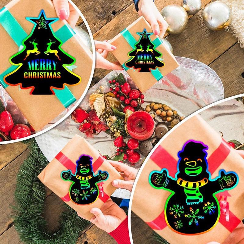 Christmas & Easter Kids' DIY Scratch Painting Colorful Graffiti Paper