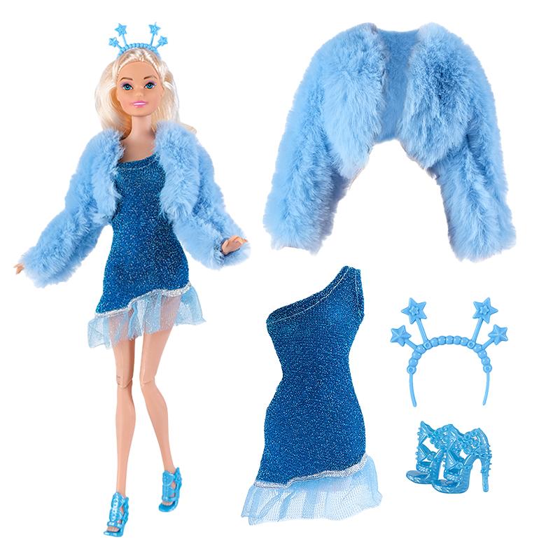 

Новейшая одежда для куклы-девочки, модное плюшевое платье, юбка, повседневная одежда, одежда для куклы 30 см, аксессуары для DIY, игрушки для девочек, подарок Excluding Doll