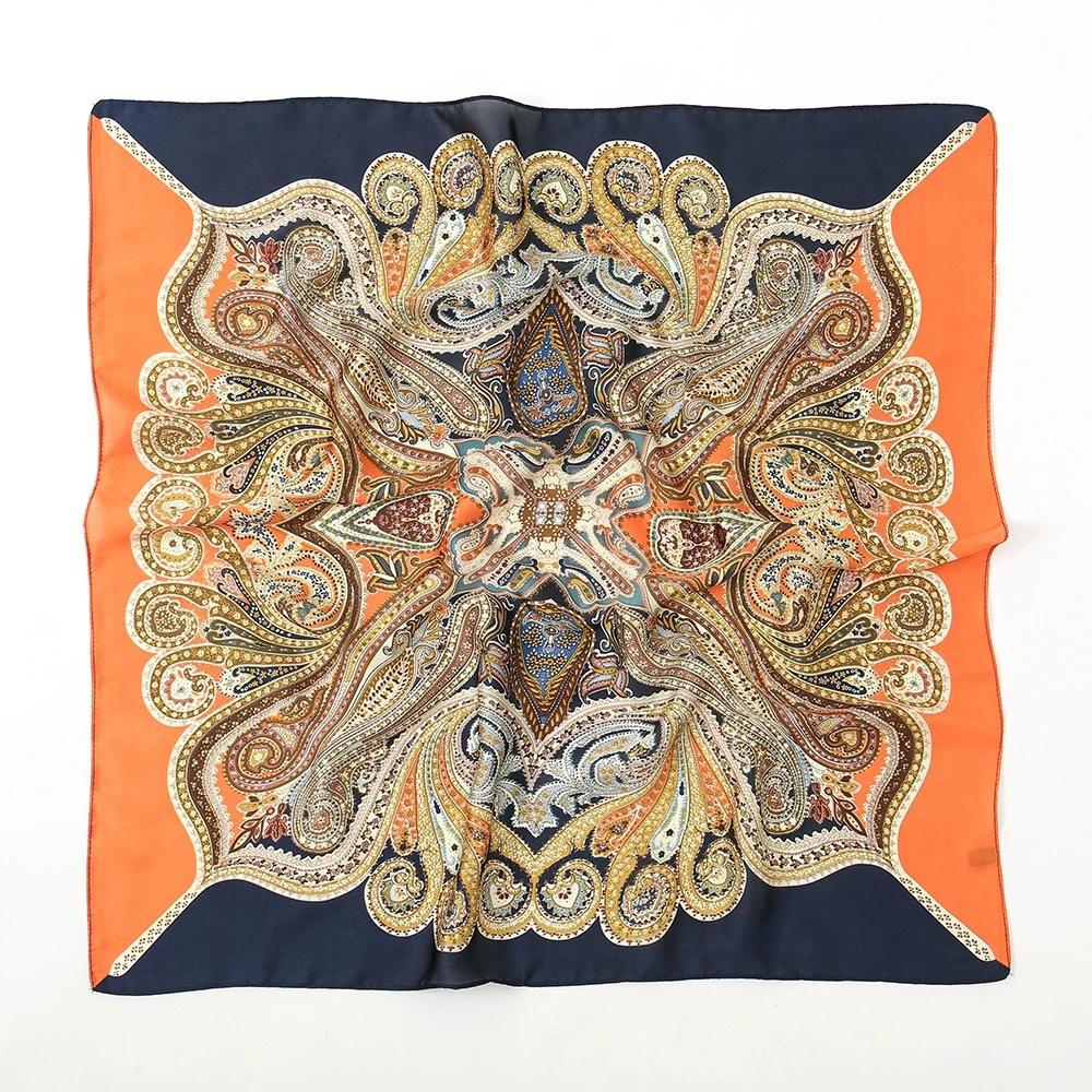 70cm Hair Print Silk cool Feeling Scarf For Women Fashion NeckTie Hand Bag Foulard Wrist Kerchief Shawl Wraps Hajib Lady