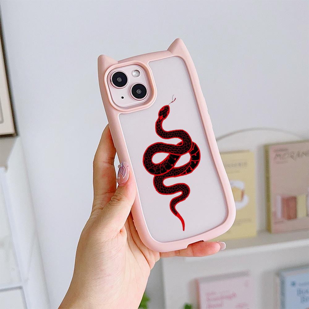 Мягкие чехлы для телефонов с кошачьими ушками для iPhone 16 15 13 12 11 Pro Max 14 Plus — фото 10