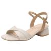 Chunky Heel Sandals - Women's Slip-on Waterproof Versatile Soft Leather High-heel Beach Shoes