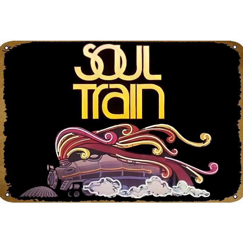 Vintage Metal Tin Poster Train Retro Metal Tin Signs Posters Plate Wall Decor for Bar Restaurant Cafe Clubs Retro Plaque