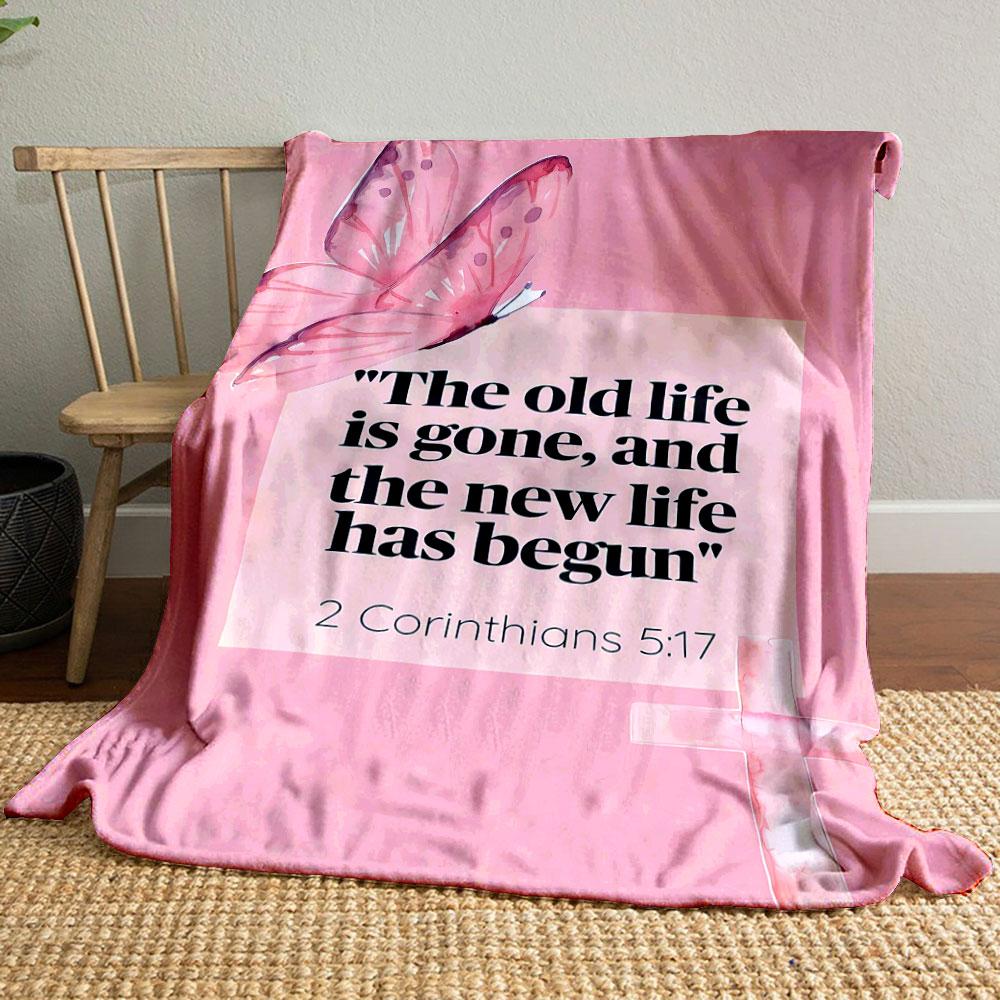 

Butterfly Cross Bible Verse Blanket Printed Blanket for Living Room Bed Couch lunch break Soft Cozy Blanket for Friend s festival Gift 80cm x 120cm