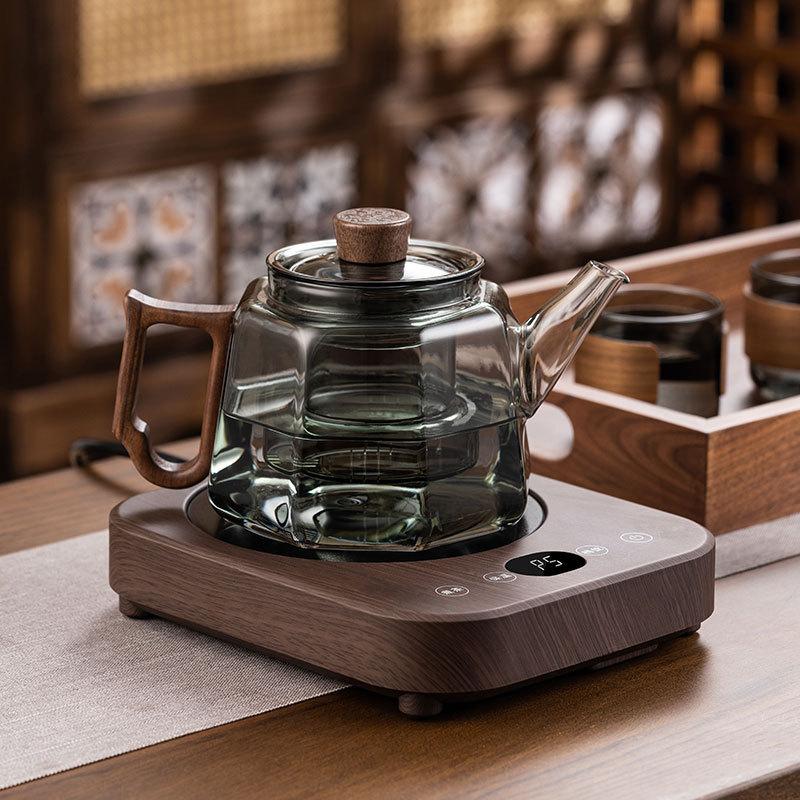 High Temperature Resistant Glass Teapot Filter Boiling Wooden Handle Electric Ceramic Stove Special Kung Fu Teaware Set