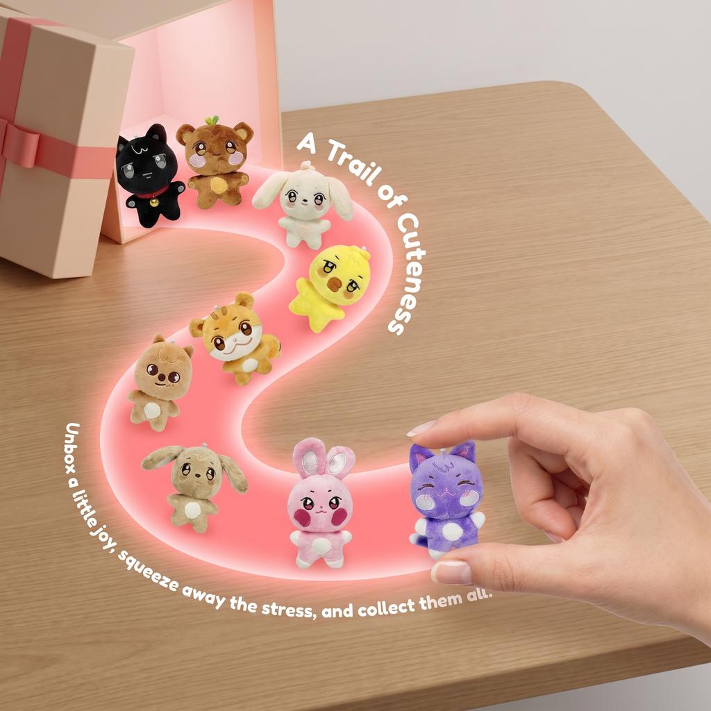 Mini Animal Plush Keyring Cute Fluffy Car Key Pendant Backpack Wallet Ornament Teen Girls Accessories