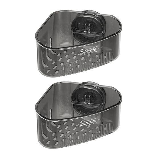 2Pcs Sink Drain Racks Sponge Holders Large Capacity Strong Load-bearing Suction Cup Triangle Storage Racks with Drain Hole