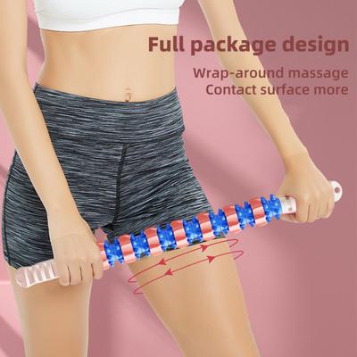 Palo de Masaje Corporal Doméstico Diseño Antideslizante Portátil Ergonómico Alivio de Tensión Muscular Rodillo Masajeador Celulitis