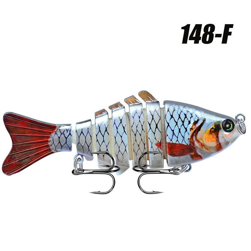 1 pezzo Esche da Pesca Multi-Snodate Swimbait Affondamento Lento Bioniche Artificiali Acqua Dolce Acqua Salata Trota Persico Accessori per la Pesca