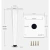2Pcs Furniture Legs, White Metal Sofa Legs Modern Furniture Support Feet Replacement Leg for Couch Chair Ottoman Cabinet Table
