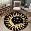 Multiple Sizes Retro Sun and Moon Mandala Art Print Round Carpet Living Room Bedroom Table Chair Sofa Decorative Carpet