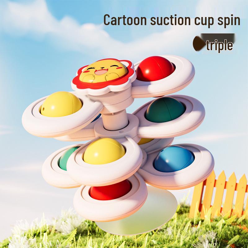 Baby High Chair Educational Spinner Toy, 0-1 Year, Suction Cup Attachment, Ages 6-12 Months